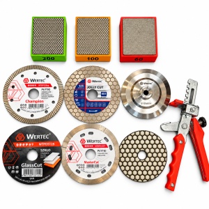Set profesional pentru tăierea, șlefuirea și finisarea gresiei și faianței – WERTEC
