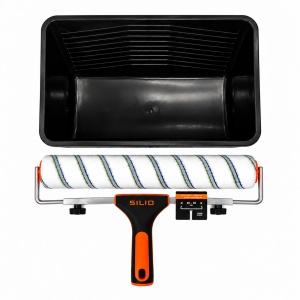 Set profesional pentru zugrăvit AXUS & Solid Tools – găleată 25 L, rolă 46 cm și cadru metalic reglabil