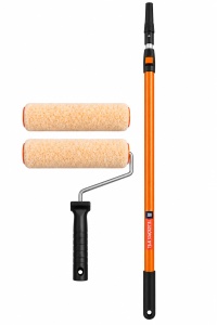 Set trafalet 25 cm cu 2 role din microfibră și prelungitor telescopic 123–210 cm
