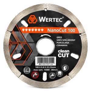 Pachet 2 discuri diamantate WERTEC – EdgeCut 45° 125 mm + NanoCut 100 mm - Img 2