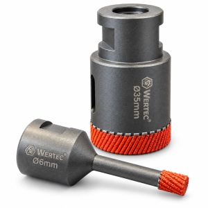 Set 2 carote diamantate WERTEC Ø6 mm + Ø35 mm - Img 2