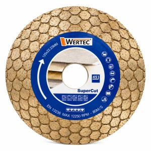 Set profesional WERTEC – Disc diamantat SuperCut 125 mm + Disc suport M14 100 mm + Pad diamantat granulație 50 - Img 2