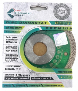 Disc DiamantatExpert KCUT pt. Portelan dur, Placi dure, Ceramica dura, 115x22.2 (mm) Premium - DXDY.KCUT.115