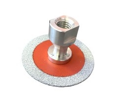Disc WERTEC 75 mm, M14, brazat în vid, pentru taiere/decupare. - Img 3