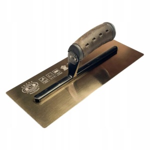 Gletiera inox, Olejnik, 12x35.6 cm, 0.65 mm, maner piele