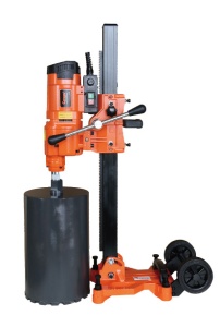 Masina de carotat industriala pt. beton armat si materiale dure Ø500mm, 5.58kW, stand reglabil la unghi inclus