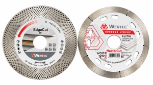 Set 2 discuri diamantate WERTEC EdgeCut 45° + MasterCut 125 mm