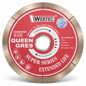 Set 2 discuri diamantate WERTEC QUEEN GRES + JOLLY CUT 45° – 125 mm - Img 2