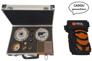 SET 7 CAROTE DIAMANTATE 6,8,10,28,35,68 MM,2 DISCURI 125MM,2 BURETI DIAMANTATI-WERTEC + GENUNCHIERE CADOU