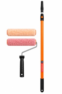 Set trafalet 25 cm cu 2 role din microfibră și prelungitor telescopic 123–210 cm