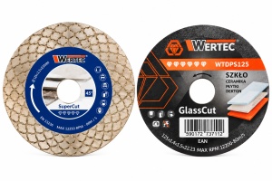 PACHET PROMOTIONAL DISC DIAMANTAT GLASS CUT +DISC DIAMANTAT TAIERE SI SLEFUIRE SUPERCUT 125MM-WERTEC
