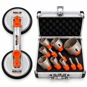 SET 11 CAROTE DIAMANTATE WERTEC+CADOU Ventuza dubla