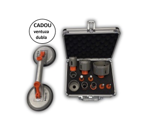 Set carote diamantate Matrix, Wertec+CADOU ventuza dubla
