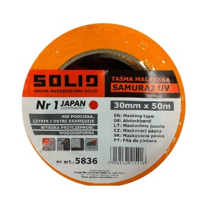 Banda de Mascare Washi Samurai UV SOLID 30mm x 50m