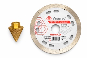 DISC DIAMANTAT MASTER CUT 125MMX22.23X1.2MM +FREZA CONICA 2-38MM-WERTEC