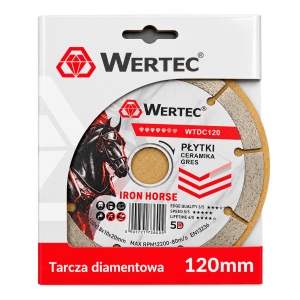 Disc diamantat WERTEC IRON HORSE 120X1.8X10X20MM - Img 2