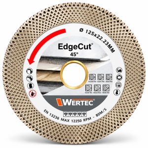 Pachet 2 discuri diamantate WERTEC – EdgeCut 45° 125 mm + NanoCut 100 mm - Img 3