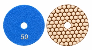 Set profesional WERTEC – Disc diamantat SuperCut 125 mm + Disc suport M14 100 mm + Pad diamantat granulație 50 - Img 3