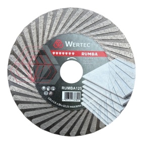 DISC DIAMANTAT PT BETON,GRESIE,CERAMICA -RUMBA 125X1.6X30X22.23MM-WERTEC - Img 3