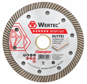 Set carote diamantate TURBO WERTEC + disc diamantat WERTEC Champion CADOU - Img 3