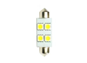 Bec LED, 2pcs, C5W, 12V, max. 0,96W, light colour white, socket type SV8,5-8, length: 36mm, uz pe circuit, for vehicles without CAN-Bus