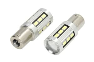 Bec LED, 2pcs, P21W, 12V, max. 4W, light colour white, socket type BA15S, uz pe circuit