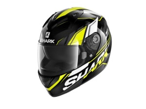 Cască Moto full-face SHARK RIDILL 1.2 PHAZ colour black/white/yellow, size XS