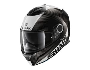 Cască Moto full-face SHARK SPARTAN CARBON SKIN colour black/white, size XL