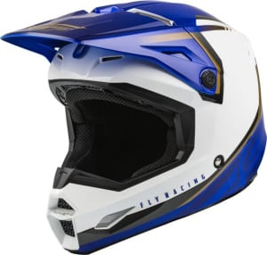 Cască off-road FLY RACING KINETIC VISION ECE culoare blue/alb, mărime XS unisex