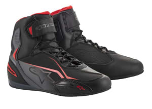 Cizme Moto touring de piele FASTER-3 ALPINESTARS culoare black/grey/red, mărime 11