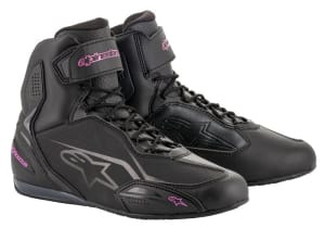 Cizme Moto touring de piele STELLA FASTER-3 ALPINESTARS culoare black/fuchsia, mărime 5