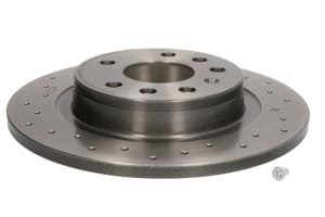 Disc de frana, BREMBO Xtra, 1pcs, Perforat, spate ; Stanga/Dreapta, outer diameter 278 mm, thickness 12 mm, compatibil: CADILLAC BLS; OPEL SIGNUM, VECTRA C, VECTRA C GTS; SAAB 9-3, 9-3X 1.6-2.8 04.02-