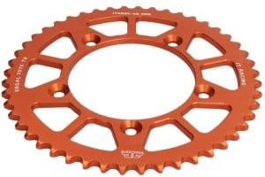 Pinion spate aluminium, tip lanț: 520, număr dinți: 48 (orange colour)