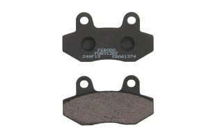 Plăcuțe de frână inferior/spate, utilizare: road-small motorcycle/scooters, material: eco friction-EF, 76,5x42,2x6,8mm compatibil: HONDA CH, MBX; HYOSUNG GT, GV, KARION, XRX; KYMCO PULSAR 50-650 1985-2015