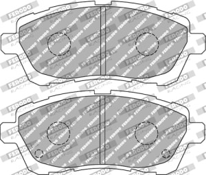 Placute de frana - professional DSUNO uz pe circuit; fata, compatibil: DAIHATSU COPEN, CUORE VII, MATERIA, SIRION; FORD FIESTA, FIESTA VI; MAZDA 2; SUBARU JUSTY IV; SUZUKI BALENO, SWIFT IV 1.0-1.6D 01.05-