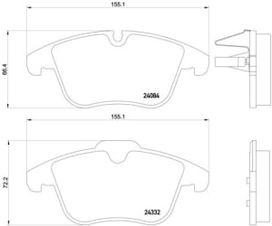 Placute de frana - tuning, fata, Aprobate pentru uz public: Yes, compatibil: CITROEN C5 I/KOMBI, C5 II, C5 III; PEUGEOT 407, 407/KOMBI, 508 I, 508/KOMBI 1.6-2.2D 06.02-