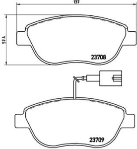 Placute de frana - tuning, fata, compatibil: ABARTH 500 / 595 / 695, 500C / 595C / 695C; FIAT BRAVO II, DOBLO, DOBLO CARGO, FIORINO, FIORINO/MINIVAN, GRANDE PUNTO, LINEA, PUNTO, PUNTO EVO 1.3D-2.0D 10.05-