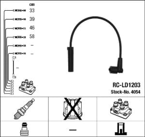 Set cabluri bujii compatibil: LADA 110, 111, 112, NIVA, SAMARA 1.5/1.7 09.87-12.15