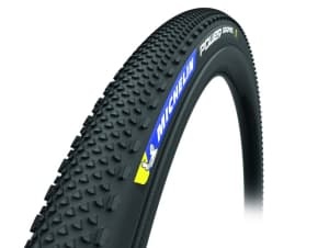 [570844] Bicycle tyre coiled gravel MICHELIN 700X33C (eTRTO size 33-622) POWER GRAVEL (TPI 3X120) PREMIUM COMPETITION LINE tubeless ready Sidewall BLACK