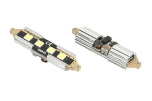 Bec LED, 2pcs, C5W, 12V, max. 2W, light colour white, socket type SV8,5-8, length: 36mm, uz pe circuit