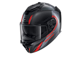 Cască Moto full-face SHARK SPARTAN GT CARBON TRACKER colour black/grey/red, size XL unisex