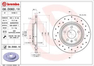 Disc de frana, BREMBO Xtra, spate ; Stanga/Dreapta, outer diameter 300 mm, thickness 12 mm, compatibil: AUDI A4 ALLROAD B9, A4 B8, A4 B9, A5, A6 ALLROAD C8, A6 C8, A7, Q5 1.4-3.0H 11.07-