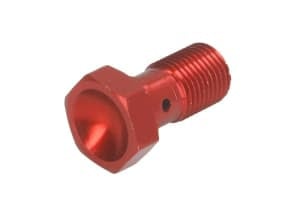 Șurub conductă frână M10x1 Brembo, colour: Red (for 1 pipe)