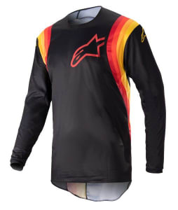 Tricou OffRoad ALPINESTARS MX FLUID CORSA culoare black/orange/red/yellow, mărime M