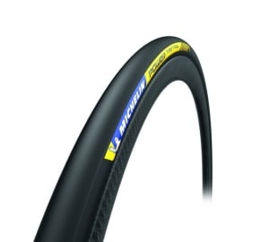 [146938] Bicycle tyre coiled road racing MICHELIN 700X25C (eTRTO size 25-622) POWER TIME TRIAL (TPI 180) PREMIUM RACING LINE tube type Sidewall BLACK