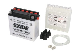 Baterie Acid/Dry charged with acid/Starting EXIDE 12V 5,5Ah 45A R+ Maintenance electrolyte included 135x60x130mm Dry charged with acid 12N5.5-3B fits: APRILIA ETX 25-650