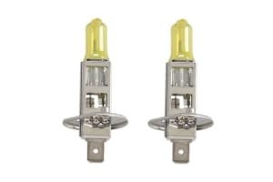 Bec halogen, 2pcs, H1, Retro, 12V, max. 55W, light colour yellow, max. 2700K, socket type P14,5S, uz pe circuit, contains 2 cores