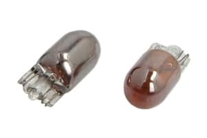 Bec halogen, 2pcs, WY5W, Chrome, 12V, max. 5W, light colour amber, socket type W1,2X9,5D, uz pe circuit, contains 2 cores