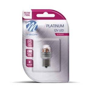 Bec LED (blister pack 1pcs) PR21W 12/24V, uz pe circuit, BA15S, for vehicles without CAN-Bus Platinum, red