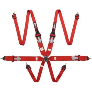 Centuri, 6-point 3-inch belts, colour: red, fIA Certification, Ultralight